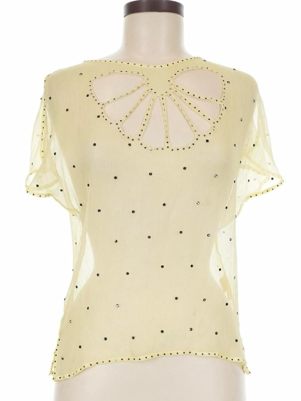 Catherine Malandrino yellow silk top
Size M